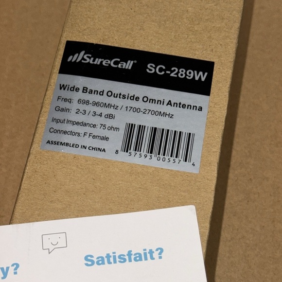 NWT SURECALL FLARE OMNI ANTENNA CELLULAR SIGNAL AND DATA BOOSTER 2500 SQ FT - Picture 13 of 16